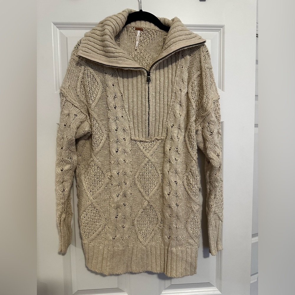 Free People Oversized CableKnit Sweater